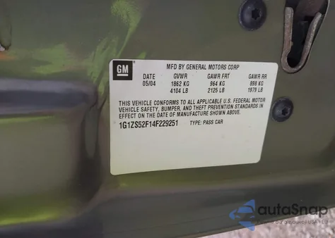 2004 Chevrolet Malibu z USA, uszkodzony, nr VIN 1G1ZS52F14F229251